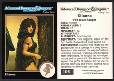 1991 TSR AD&D Gold Border Dungeons & Dragons RPG Fantasy Art Card #106 ~ Ranger