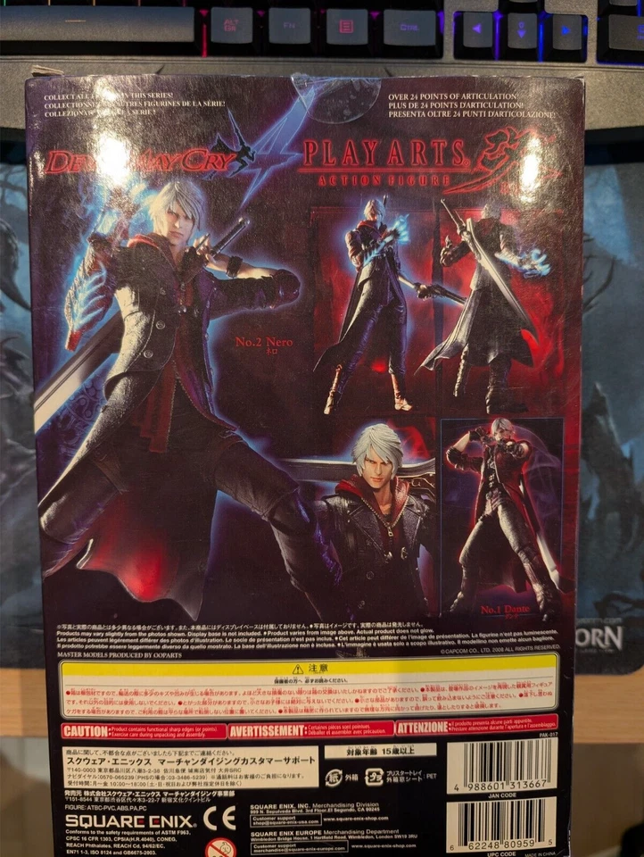 Play Arts Kai Devil May Cry 4 Nero Figure Square Enix Japan Import - Immagine 2 di 3