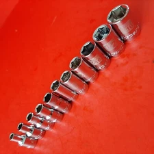 NEW Craftsman Easy Read SAE 6 Point 1/4" Drive Shallow Socket Set 5/32 - 9/16"