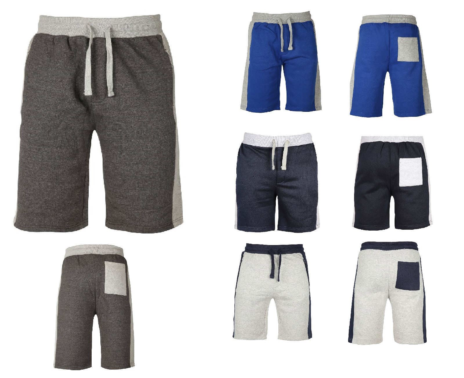 Bermudas De Felpa Gris Tallas Grandes Con Cordón Y Bolsillos, Talla Small - 5XL