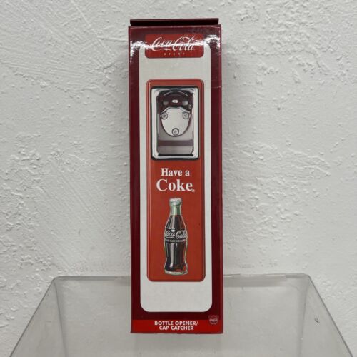 1997 Coke Coca Cola Bottle Opener Cap Catcher Wall Mount HAVE A COKE 411 NOS box - Picture 1 of 5