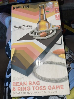 TABLE TOP 2 in 1 Bag & Ring Toss Game Ring Toss & Corn Hole *NIN Party Game
