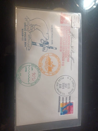 USA - NORTH POLE MAIL SIGNED BY COMMANDING OFFICER ON THE POLAR SEA AUG 22 1994