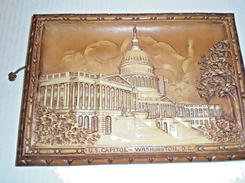 Burwood Wood Carved Look U.S. Capitol Building Washington DC1950s?