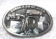 Corsica Co-Op Assn. Farm Equipment 50 Years Buckle Fine Detail 1990's Great VTG