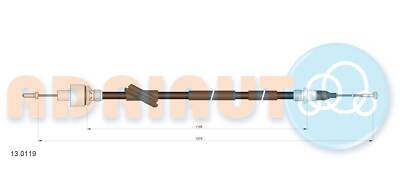 Adriauto 13.0119 Clutch Cable for Ford