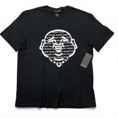 新品 BUDDHA Tシャツ XL ブラック True Religion Mens Scripted Buddha Face Tee Jet Black Graphic T
