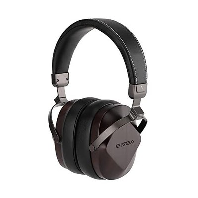 SIVGA Oriole Wooden Ear Cups Dynamic Type Enclosed Wired Headphones (Bla [New!!]