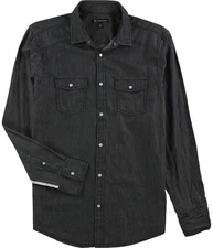 I.N.C Mens Side Stripe Button Up Shirt