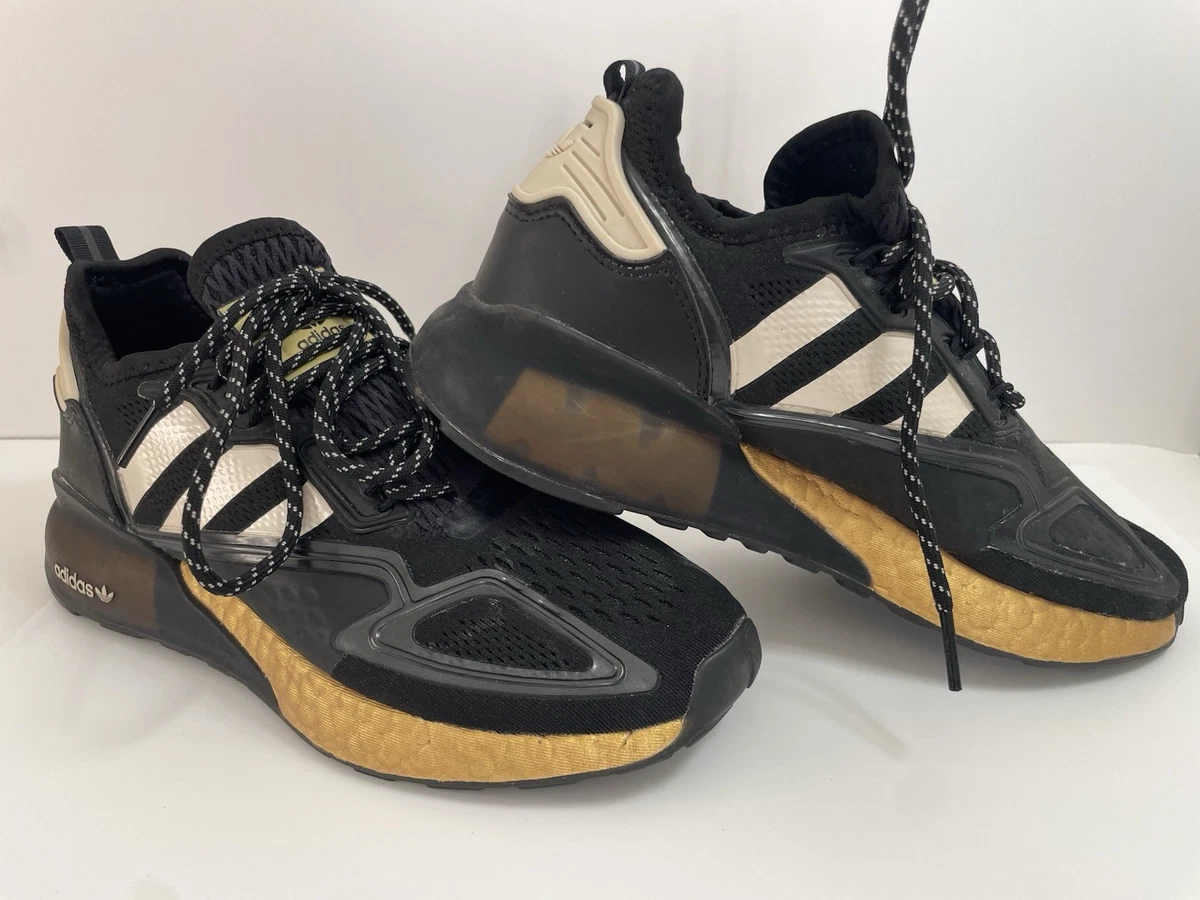 Adidas ZX 2K Boost Black Gold Metallic W for sale | eBay