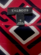 Talbot's  Dress Fall  Capsule Geometric Print Red, Black & White Classic 