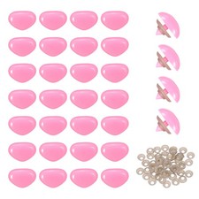 Safety Nose, 50Pcs 22mm Realistic Doll Safety Nose, Pink