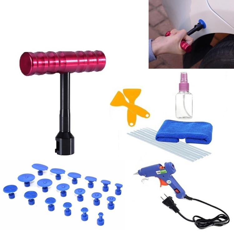 32 in 1 Auto Dellen Reparatur Set mit Klebepistole für Hagel und Kollisionsschäden