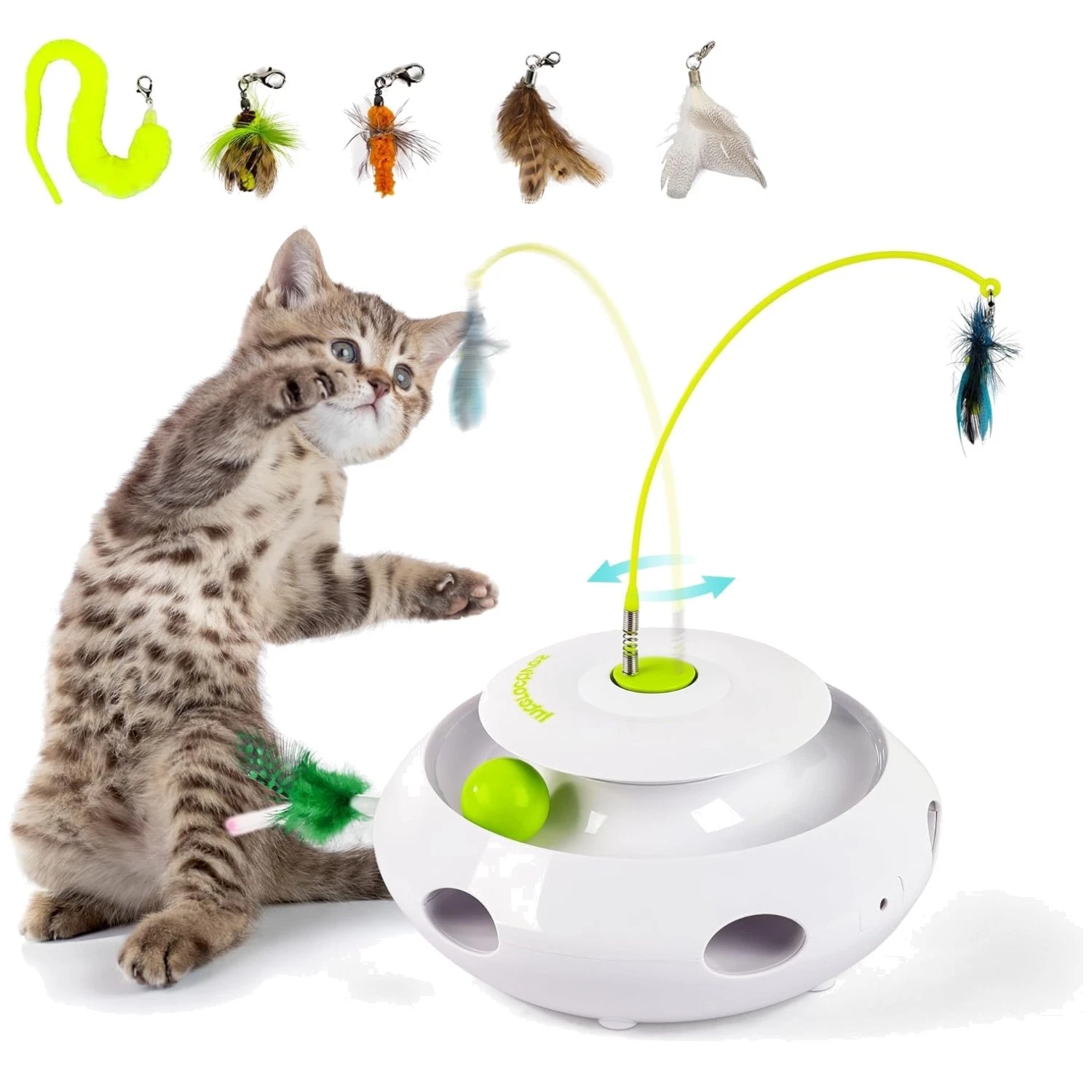 Rolling Ball & Whack-a-Mole Feather Toy