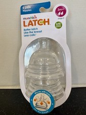 Munchkin Latch Stage 2 Baby Bottle Nipples 3m BPA-Free New