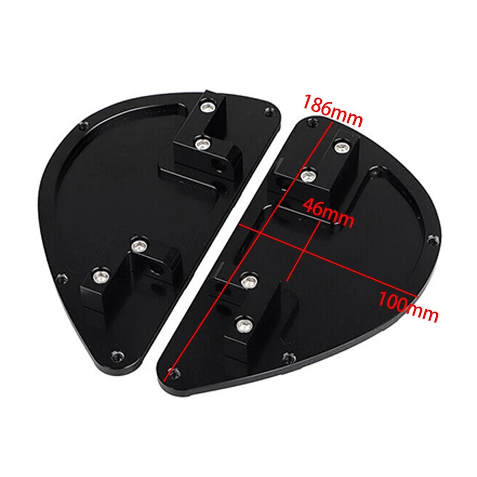 Hintere Beifahrerdielen Fuß -Peg-Paar für Harley Touring 1993+ Aluminium Schwarz - Bild 2 von 4