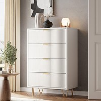 Kommode Sideboard Anrichte 60X34X91Cm Schubladenschrank Schrank Mit 4 Schubladen