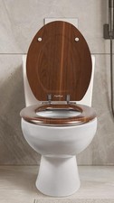 Elongated Toilet Seat Molded Wood Toilet Seat With Quietly Close And Quick Relea