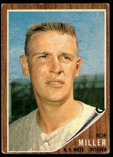 1962 Topps Bob Miller VG+ New York Mets #293