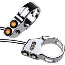 Chrome Rat Eye LED Turn Signals CNC-machined Made in the USA