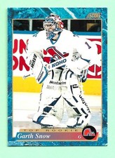 (1) GARTH SNOW 1993-94 SCORE # 628 NORDIQUES ROOKIE GOALIE CARD (M8920). rookie card picture