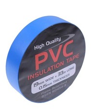 Pvc Blue Insulating Tape 19mmx33m 0.15mm Thickness Pack Of 10