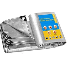 8x8m / 26x26ft Heavy Duty Tarpaulin as Large Camp Tarp For Camping Tent Tarp