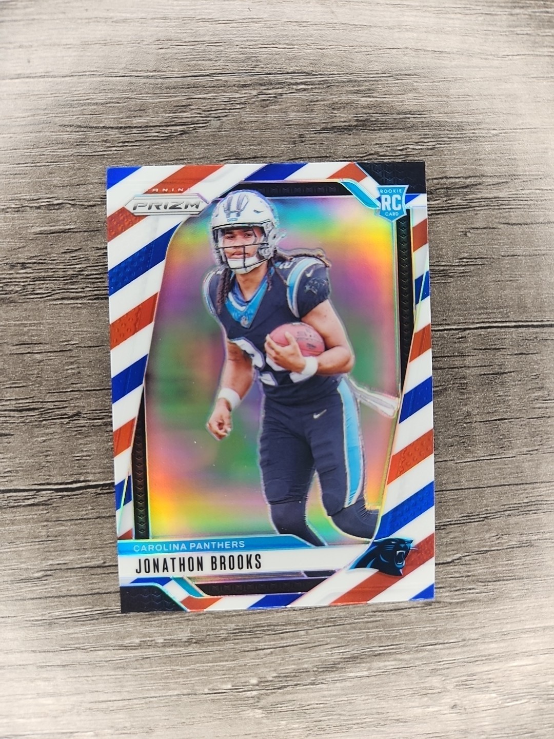 2024 Panini Prizm - Rookies Jonathon Brooks #357 Red White & Blue Prizm (RC)