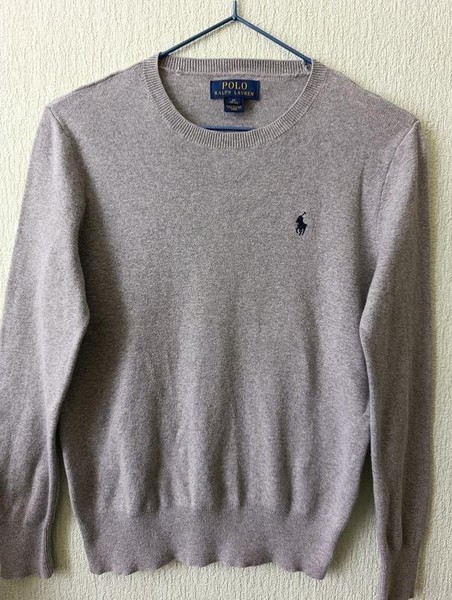 Women Polo Ralph Lauren Sweater Grey Cotton 38