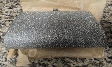 Vintage Glittery Silver Clutch w/ Optional Chain excellent condition