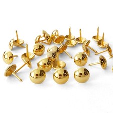 500pcs a lot: D11mmxL17mm Gold Color Sofa Upholstery Tacks Wooden