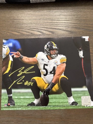 Pittsburgh Steelers Zach Frazier Signed 8x10 Photo Auto Yellow