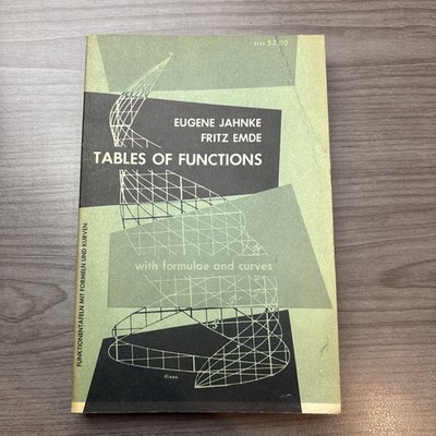 Tables of Higher Functions-With Formulae and Curves (Dover paperback)