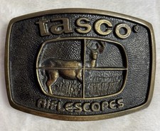 Tasco RifleScopes Solid Brass Belt Buckle- Scope Buck Hunting