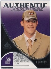 2003-04 SP Game Used Authentic Rookies Zarko Cabarkapa Rookie Card RC #123 /999. rookie card picture
