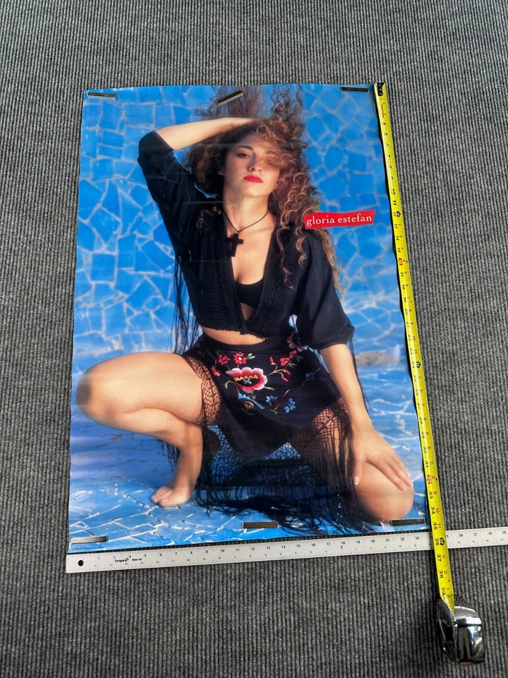 Póster original de Gloria Estefan Cuts Both Ways 1989 CBS promoción de colección 36x24 Foto 2 de 4