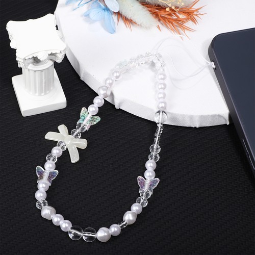 2 Pcs Handy Kette Fräulein Handy-Kettenperlen Einzigartiger Handygurt - Photo 9/11