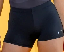 DESTIRA Black Compression Sport Shorts Gymnastics Dance Child Medium CM