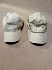 Anthropologie Hitched Matching Hats Set Cream Newlywed Honeymoon Bride Groom