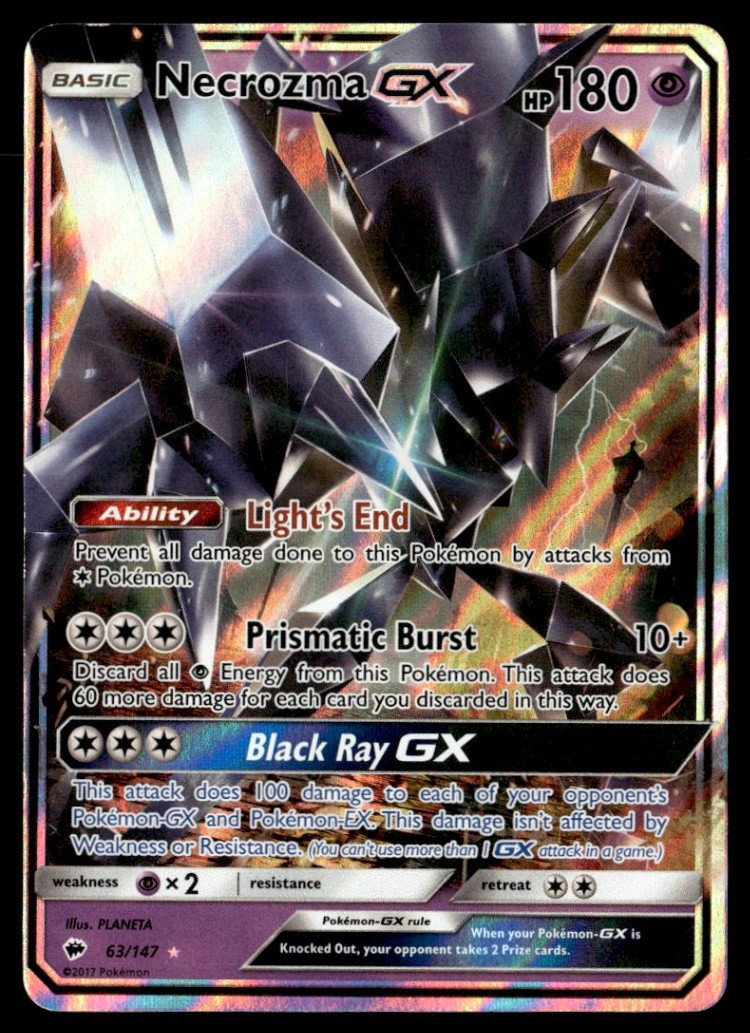 Necrozma GX Ultra Rare Holo SM - Burning Shadows 63/147 NM Pokémon TCG