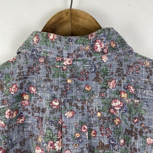 VTG 90s Reyn Spooner Button Up Shirt Mens XL Blue Hawaiian Floral AOP Aloha - Picture 11 of 11