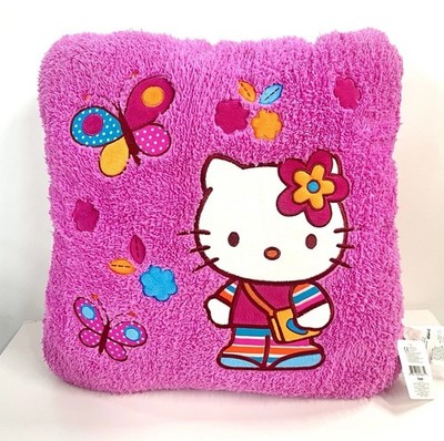 Hello Kitty 2007 Y2K Plush Cushion Nakajima Sanrio NWT 17x17x9in