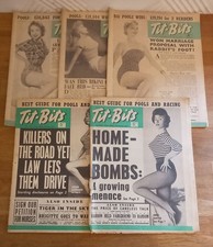 MAGAZINES - X5 Titbits Vintage Magazines Paper Ephemera 1950s Bundle Collection 