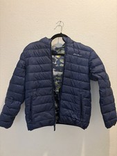 NWT Eddie Bauer Boys' Reversible CirrusLite Down Hooded Jacket Size M