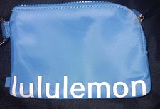  Lululemon Dual Pouch Wristlet Sky Blue Silve...