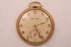 Antique Bulova 15 Jewels Gold Filled Pocket Watch, Pre-owned, Runs (42-028)