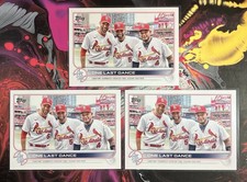 2022 Topps Update One Last Dance Pujols Molina Wainwright Cardinals - 3 Card Lot