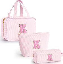 Valentines Day Gifts for Teenage Girls - Teen Girl Initial Toiletry Bag  Cosmet