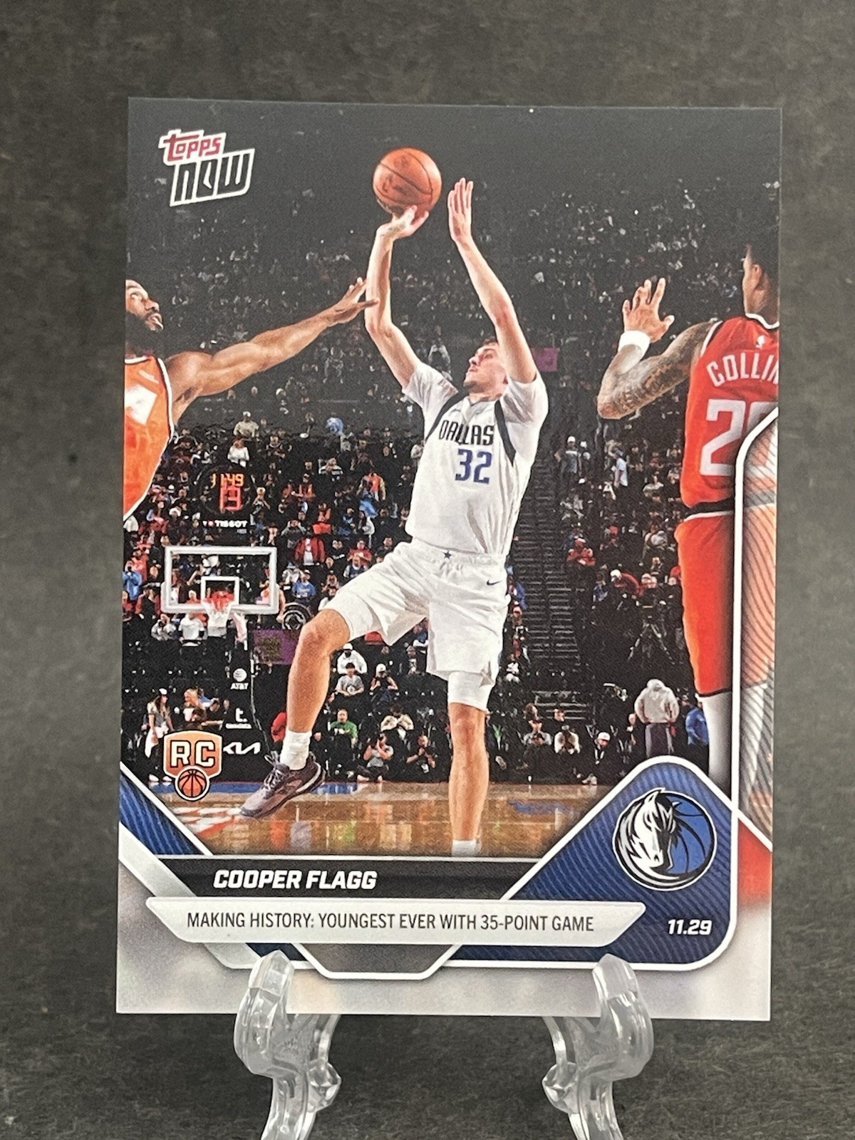 2025-26 Topps Now NBA #67 Cooper Flagg Dallas Mavericks RC in hand ROOIKE CARD