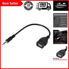 3.5mm 1/8 inch AUX Audio Plug Male to USB 2.0 Female OTG Adapter Converter Ca...
